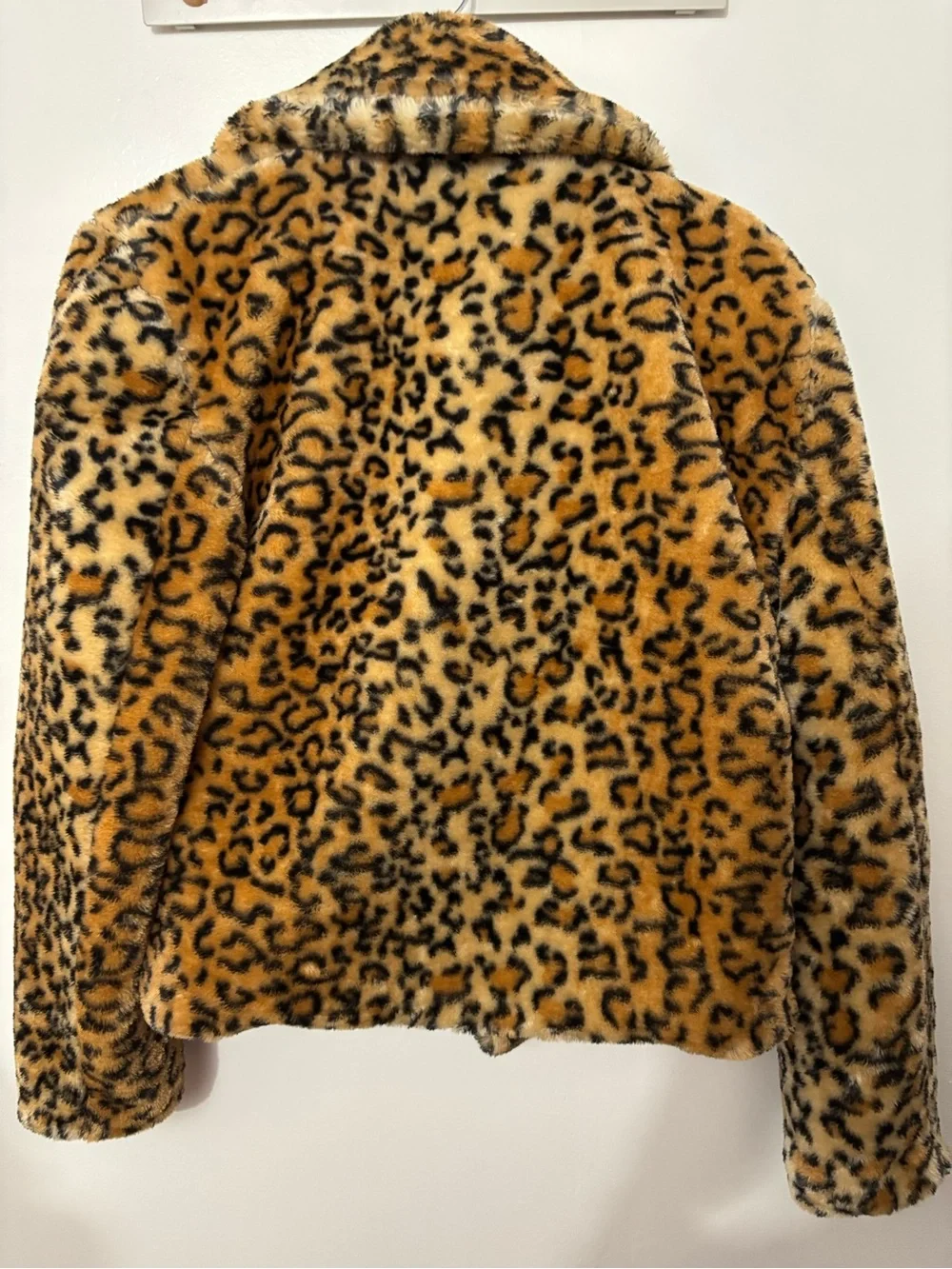 New Look Women’s Leopard Print Faux Fur Jacket - Tan & Black